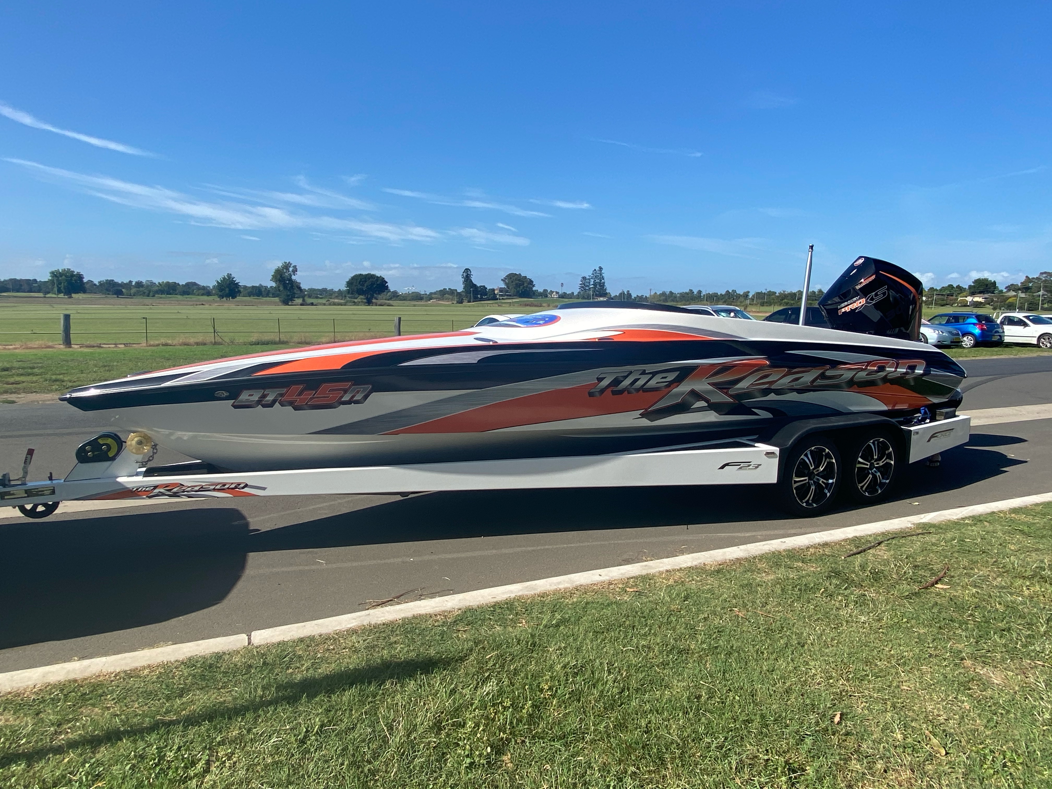 Wow! Saw ‘The Reason’ for the first time. What a tribute. This Force F23 is beautiful. Looks even better sitting on a Force custom trailer.