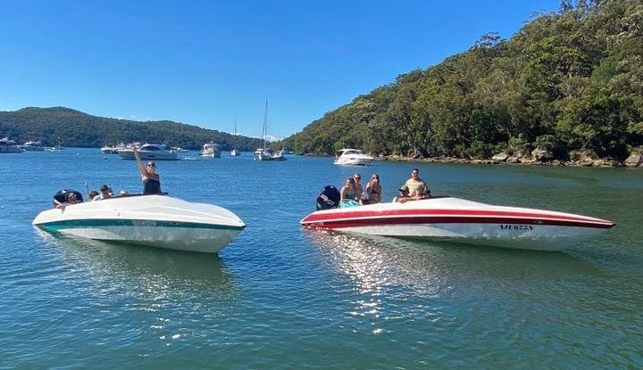 What a day to be on the water! Spotted these 2 Force F23’s soaking up the sun in Broken Bay.
