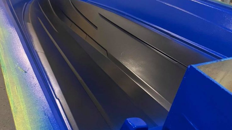 Looking super smart! Blue and black are the latest gelcoat colours to hit the mould for the lucky owner of this F25XS.