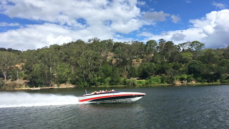 Force F24 social with a 600HP super charge Mercury package